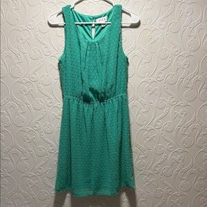 Elle Teal Sleeveless Mini Dress